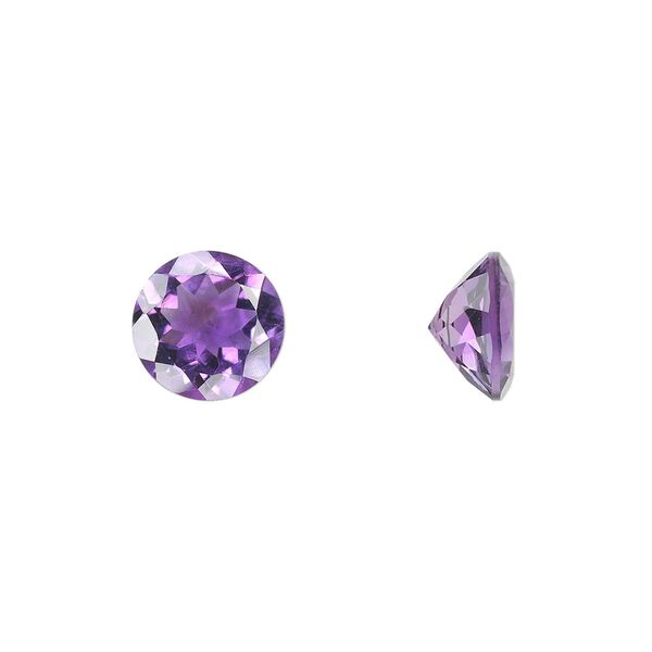 Amethyst 1pkg1, hand-cut faceted round gem natural 10mm image number 0