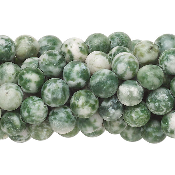 Tree agate 1pkg10, round bead natural C grade, 15.5-16 inch 6mm image number 0