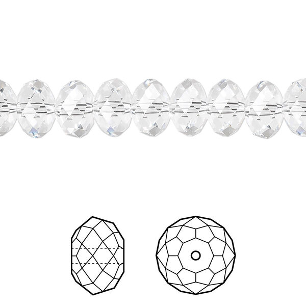Bead 144pk crystal, Crystal Passions® 8x6mm rondelle 5040 image number 0