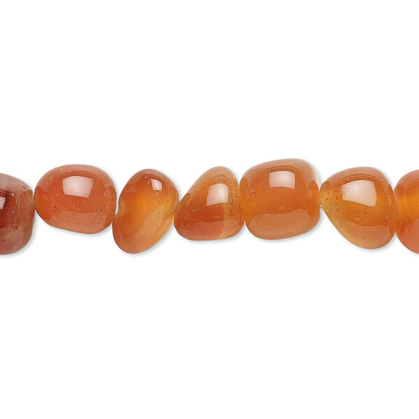 Bead, red agate (dyed / heated), mini to small nugget, Mohs hardness 6-1/2 to 7. Sold per 15" to 16" strand. image number 0