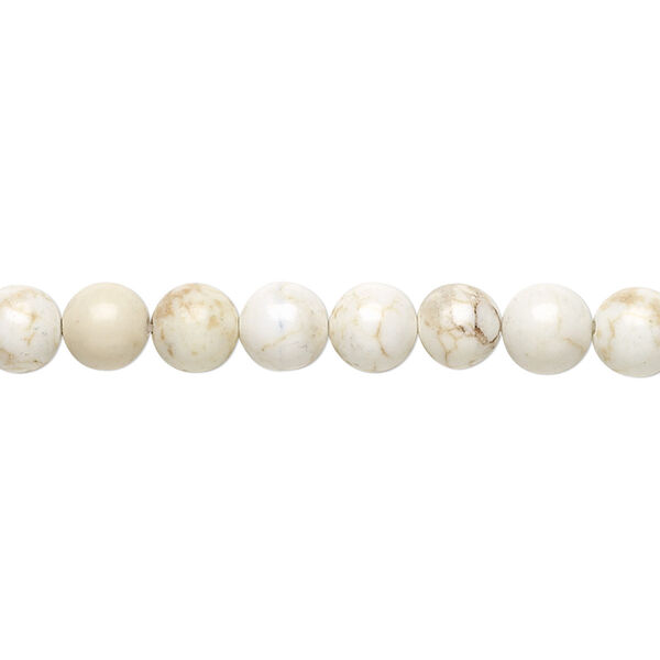 Magnesite 1pkg1, round bead B grade, 15.5-16 inch 6mm image number 0