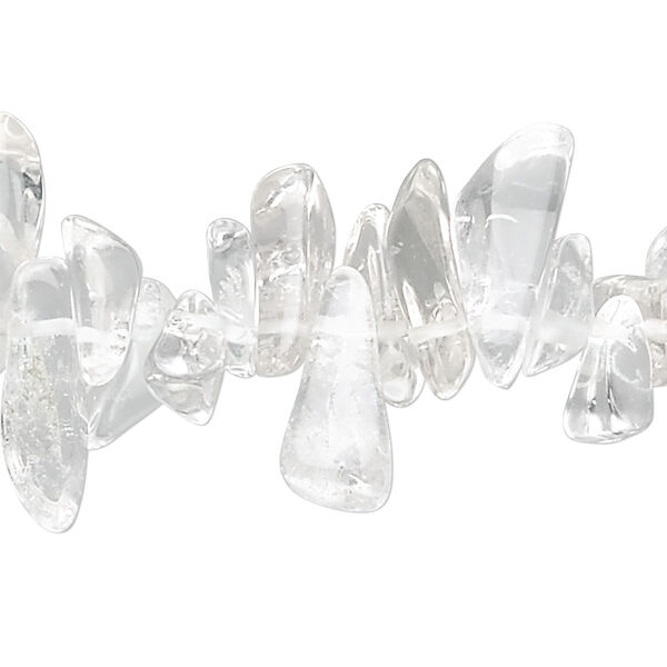 Quartz crystal 1pkg1, top-drilled Hawaiian chip bead natural 36 inch extra-large image number 0