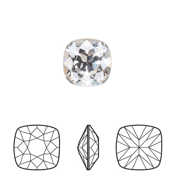 Fancy stone 72pk crystal foil back, Swarovski® 12mm cushion 4470 image number 0