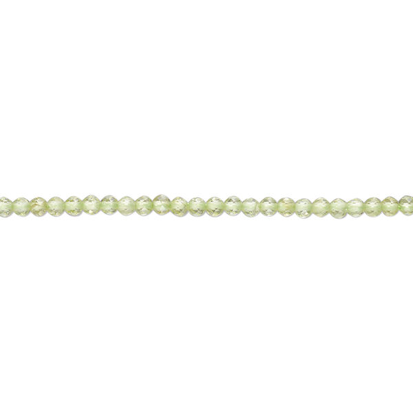 Peridot 1pkg1, faceted round bead natural 15.5-16 inch 2mm image number 0