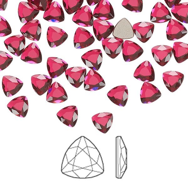 Flat back 12pk scarlet foil back, Crystal Passions® 5mm trilliant 2472 image number 0