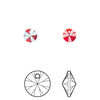 Drop 12pk light Siam shimmer, Crystal Passions® 6mm pendant mini disk 6428 image number 0
