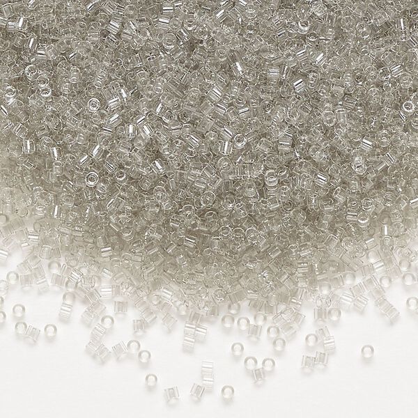 Seed bead, Delica®, glass, pkg/7.5g, #15 round, transparent taupe (DBS-1111). image number 0