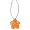 Carnelian 1pkg1, hand-cut top-drilled carved flower bead 16x16mm image number 0