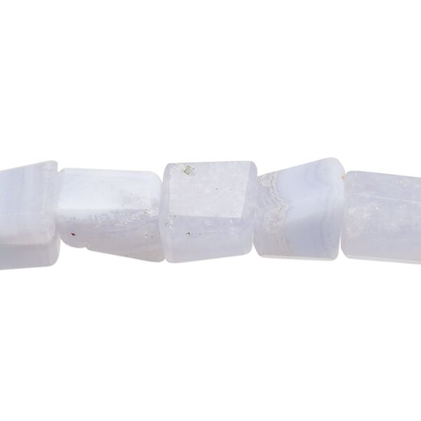 Blue lace agate 1pkg1, hand-cut freeform bead natural 8 inch 9x8mm-12x9mm image number 0