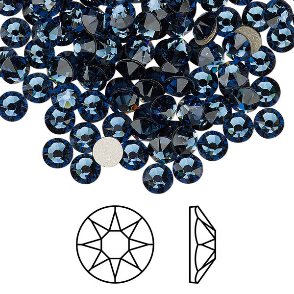 Flat back 1440pk Montana foil back, Swarovski® 4.6-4.8mm rose round SS20 2088 image number 0