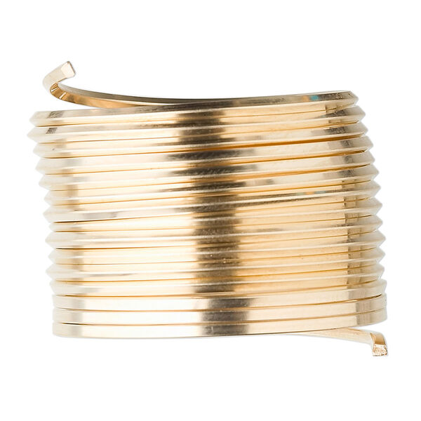 Wire, 12Kt gold-filled, half-hard, square, 16 gauge. Sold per pkg of 5 feet. image number 0