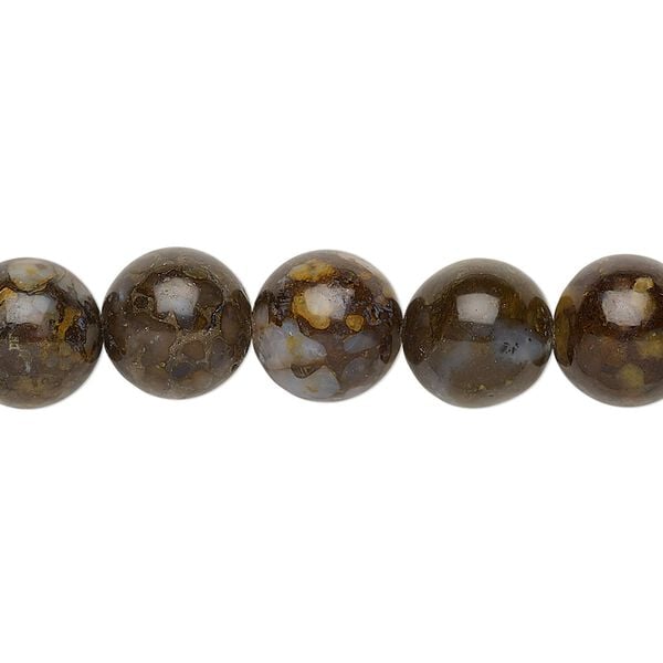 Brown opal 1pkg1, round bead 15.5-16 inch 10mm image number 0