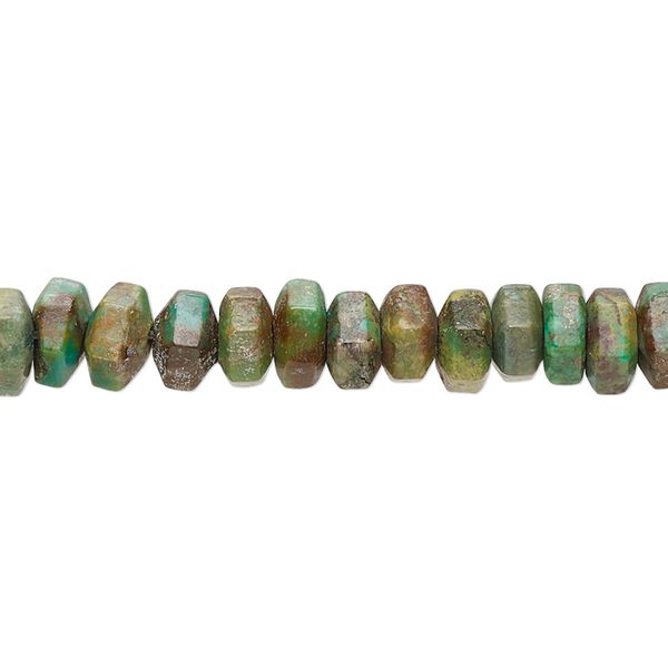 Turquoise 1pkg1, hexagon rondelle bead 15.5-16 inch 7x3mm-7x5mm image number 0