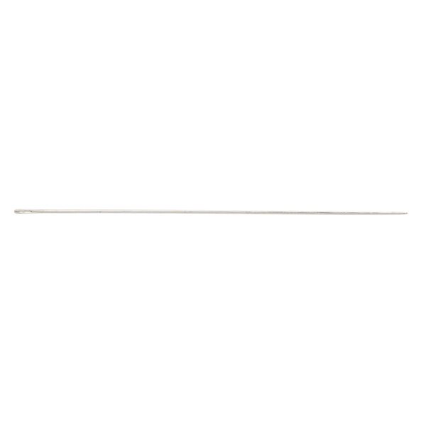 Needle, Beadalon®, steel and aluminum, #10 hard with 0.62mm eye width, 2 inches with (2) threaders. Sold per 14-piece set. image number 0