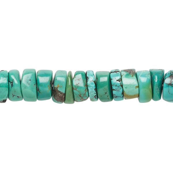 Turquoise 1pkg1, heishi bead 15.5-16 inch 7x2mm-8x4mm image number 0