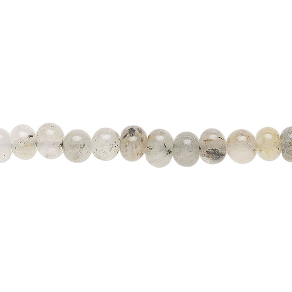 Black spotted quartz 1pkg1, hand-cut pebble bead natural 14 inch small image number 0