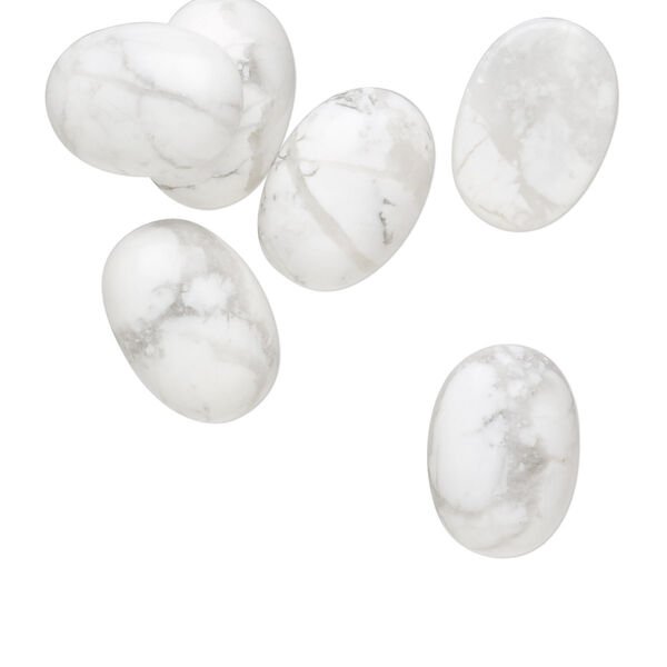 Howlite 1pkg6, calibrated oval cab natural 14x10mm image number 0