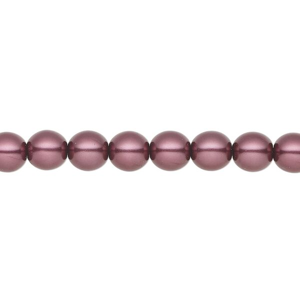 Pearl 200pk light burgundy, Preciosa Czech crystal 6mm round image number 0