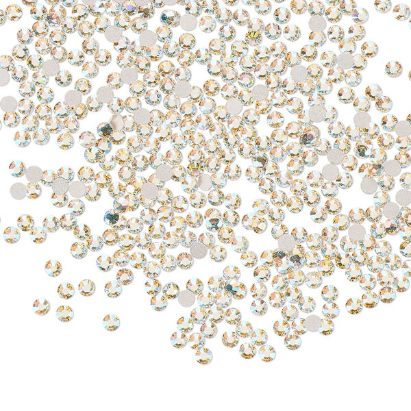 Flat back 1440pk gold quartz AB foil back, Preciosa MAXIMA Czech crystal rhinestone 1.7-1.9mm chaton rose round SS5 image number 0