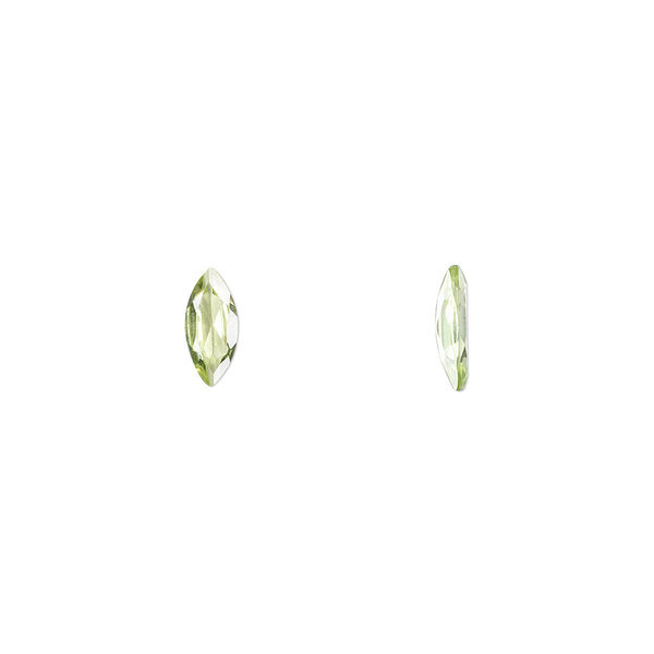 Peridot 1pkg2, hand-cut faceted marquise gem natural 8x4mm image number 0