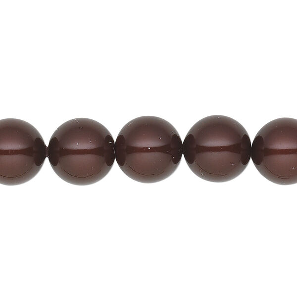 Pearl 25pk maroon, Crystal Passions® 10mm round 5811 image number 0