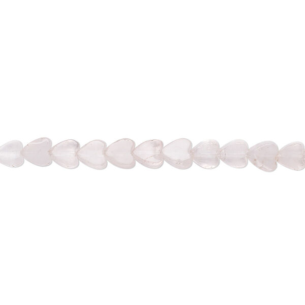 Rose quartz 1pkg1, flat heart bead natural B grade, 15.5-16 inch 4mm image number 0