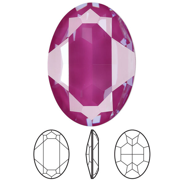 Fancy stone 24pk crystal orchid ignite LacquerPRO, Swarovski® 30x22mm oval 4127 image number 0