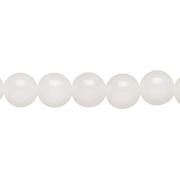 Snow quartz 1pkg1, round bead 15 inch 7-9mm image number 0