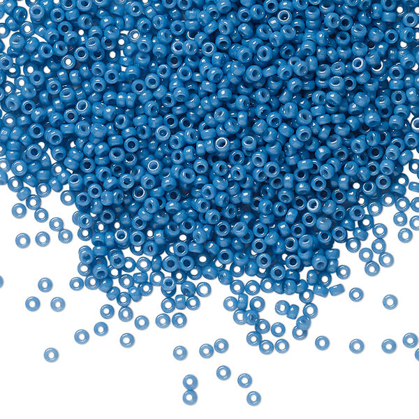 Seed bead, Miyuki, glass, pkg/35g, #15 rocaille, Duracoat® opaque outside dyed juniper, (RR-4485). image number 0