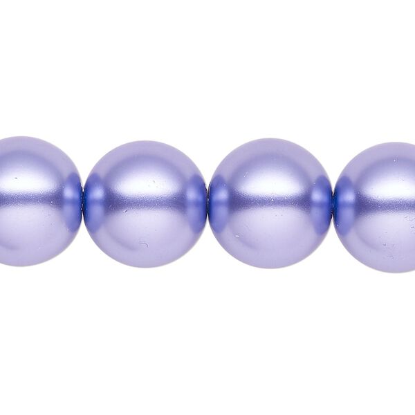 Pearl 1pk violet, Celestial Crystal® 14mm round 15.5-16 inch image number 0