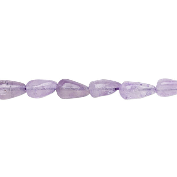 Amethyst 1pkg1, hand-cut teardrop bead 14 inch 8x4mm-12x6mm image number 0