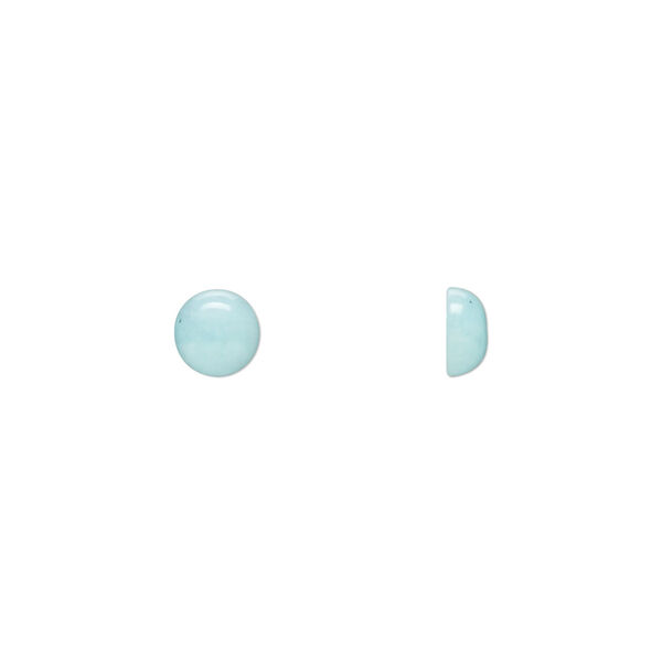 Amazonite 1pkg2, round cab natural calibrated 6mm image number 0