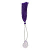 Amethyst 1pkg1, hand-cut top-drilled carved 2-sided nautilus bead natural 20x15mm image number 1