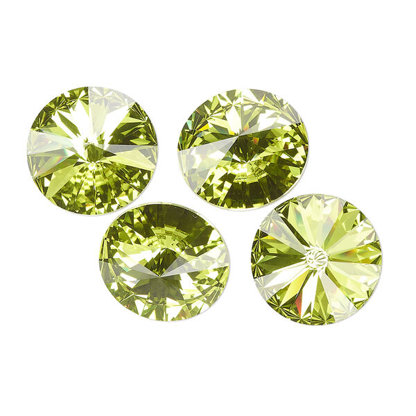 Chaton 144pk citrus green foil back, Swarovski® 14mm rivoli 1122 image number 0