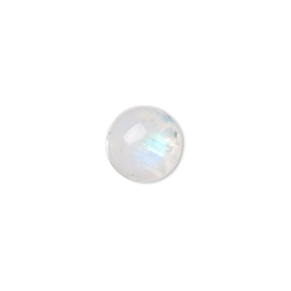 Rainbow moonstone 1pkg1, hand-cut calibrated round cab natural 10mm image number 0