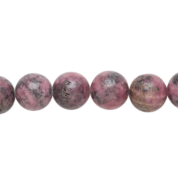 Rhodonite 1pkg1, round bead natural 15.5-16 inch 10mm image number 0