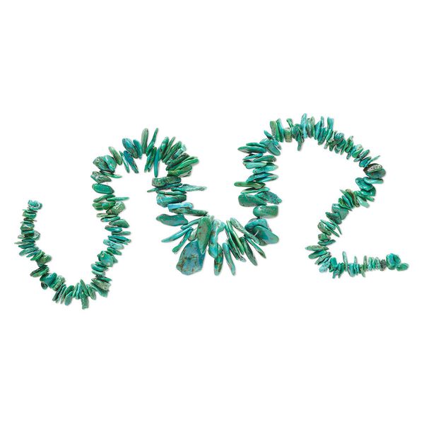 Turquoise 1pkg1, top-drilled chip bead 15 inch graduated small to gigantic image number 0