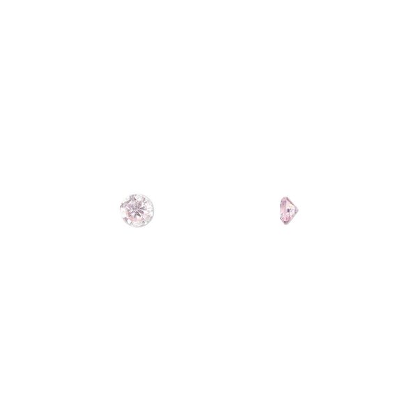 Gem, cubic zirconia, pink, 3mm faceted round, Mohs hardness 8-1/2. Sold per pkg of 10. image number 0