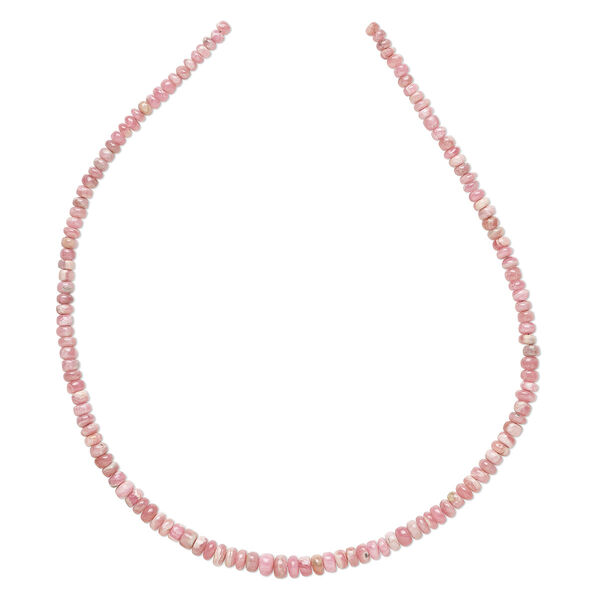 Rhodochrosite 1pkg1, hand-cut rondelle bead natural 15.5-16 inch graduated 4x2.5mm-7x4mm image number 0