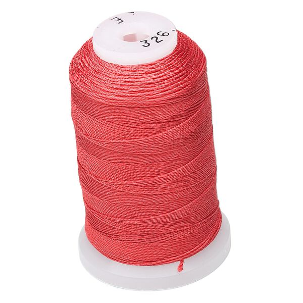 Thread, Purely Silk™, red, size E. Sold per 200-yard spool. image number 0