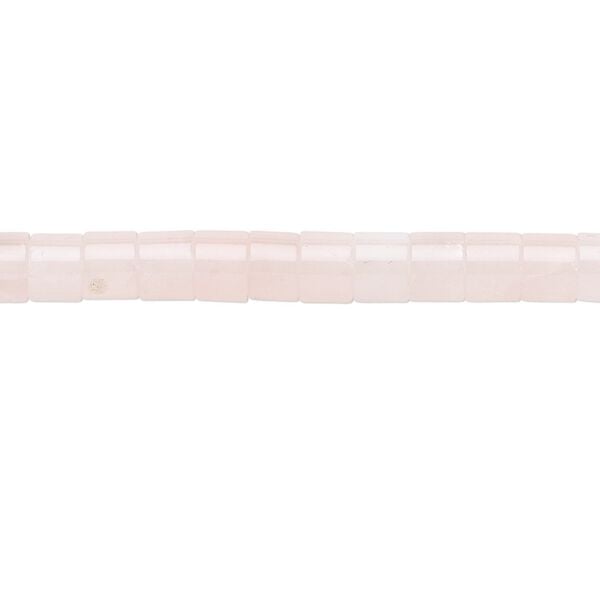 Rose quartz 1pkg1, tube bead natural 15.5-16 inch 5x4mm image number 0