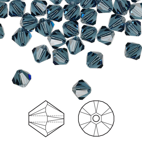 Bead 360pk Montana, Swarovski® 6mm XILION bicone 5328 image number 0