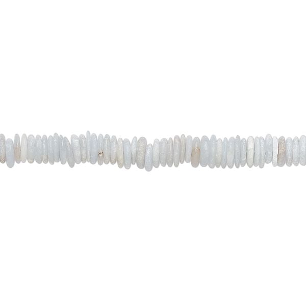 Angelite 1pkg1, hand-cut rondelle bead natural 8 inch 4x1mm-6x2mm image number 0