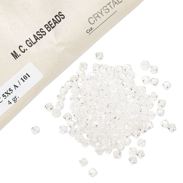Bead 576pk crystal, vintage Preciosa Czech crystal 5mm bicone image number 0