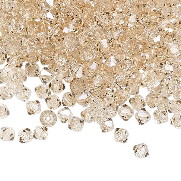 Bead 720pk crystal honey, Preciosa Czech crystal 4mm bicone image number 0