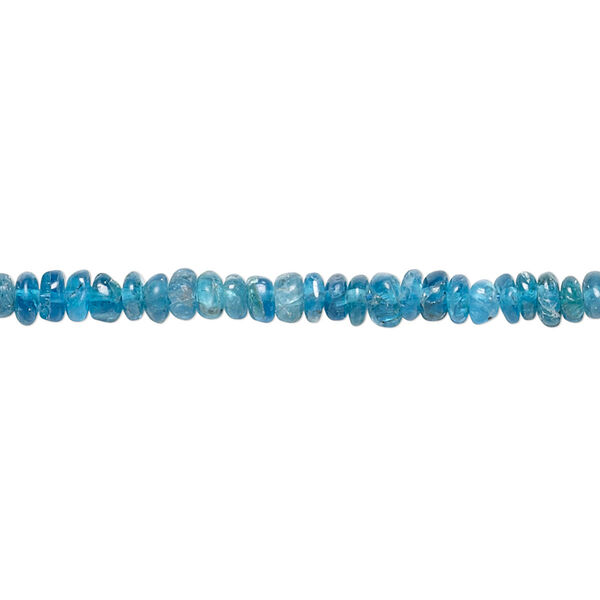 Blue apatite 1pkg1, hand-cut rondelle bead natural 14 inch 3x1mm-4x3mm image number 0
