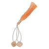 Peach moonstone 1pkg2, hand-cut top-drilled puffed teardrop bead natural 14x14mm image number 1