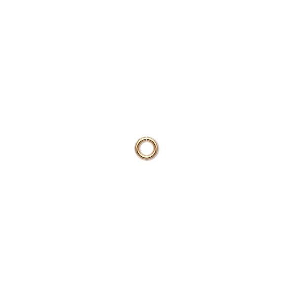 Jump ring, 14Kt gold-filled, 3.5mm round, 2mm inside diameter, 20 gauge. Sold per pkg of 20. image number 0