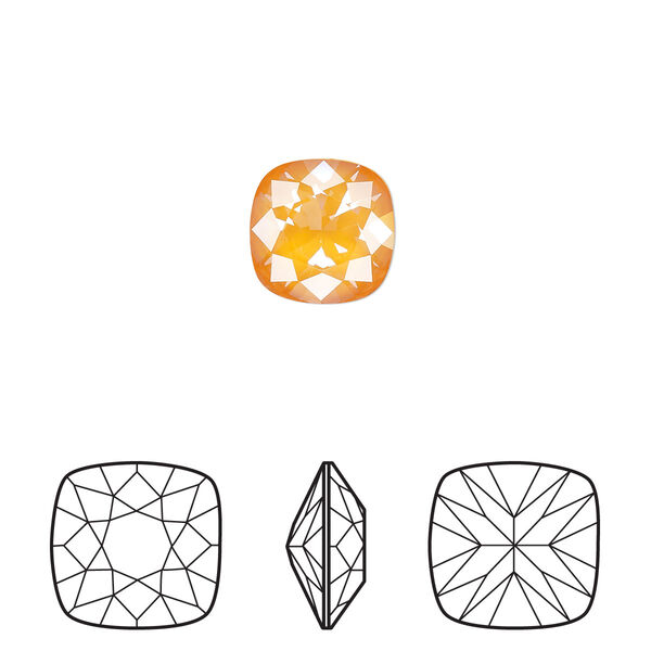 Fancy stone 2pk crystal mango ignite LacquerPRO, Crystal Passions® 10mm cushion 4470 image number 0