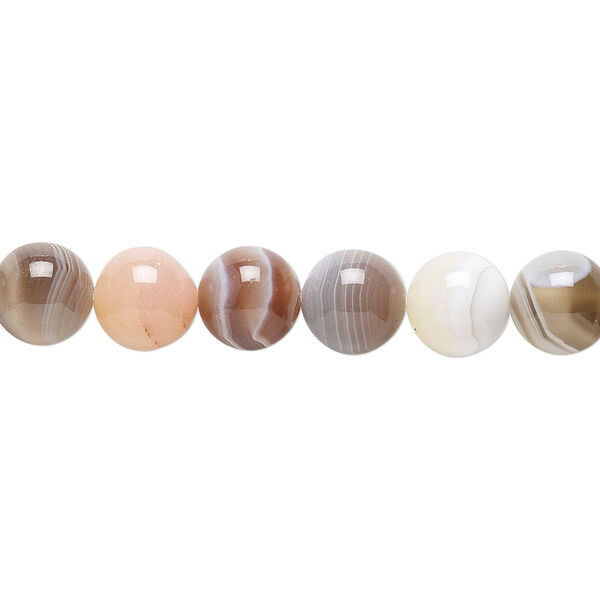 Botswana agate 1pkg1, round bead natural 15.5-16 inch 8mm image number 0
